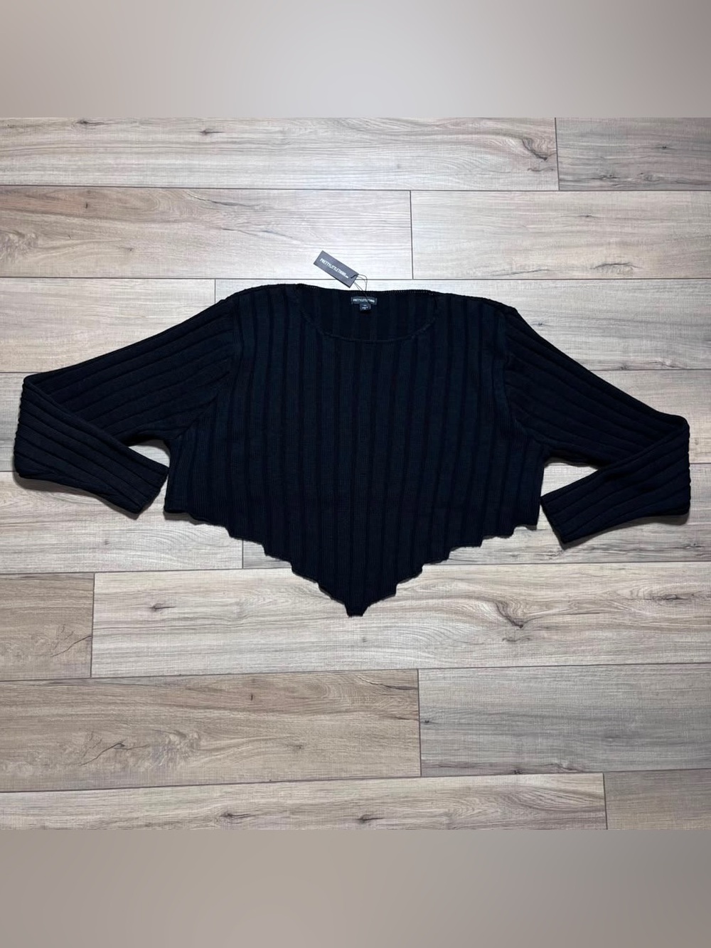 Pretty Little Thing Womens Chunky Knit Long Sleeve Dip Hem Crop Sweater 3XL